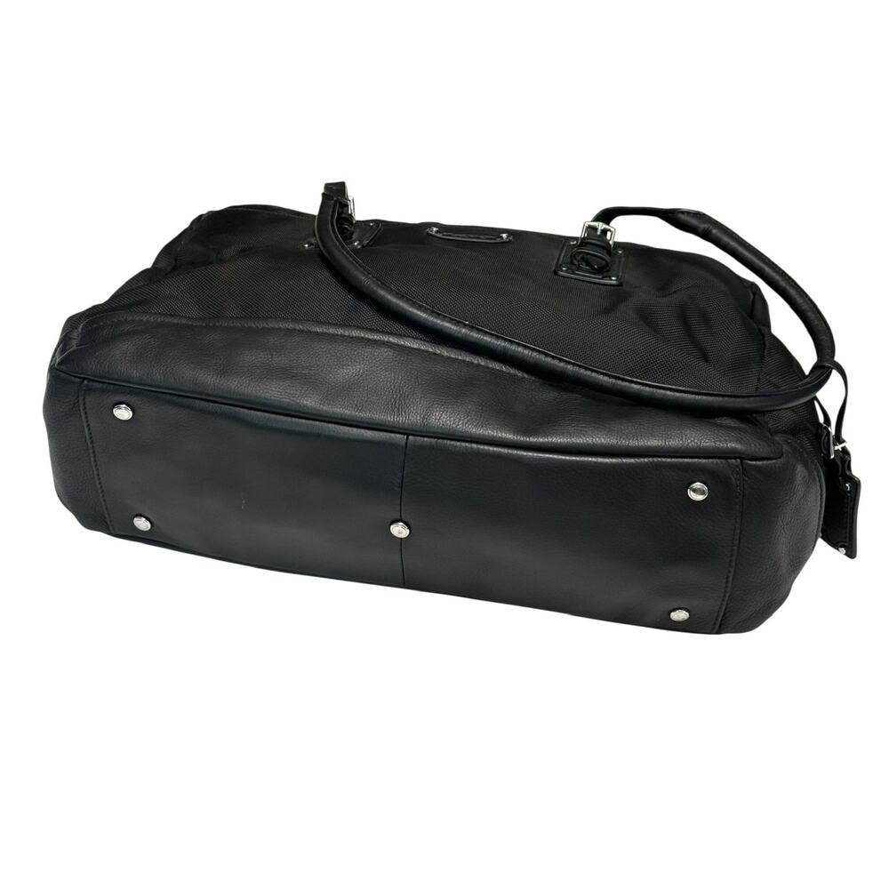 Tumi Laptop Travel Tote w/ Adjustable Straps in Black - Canvas w/ Leather Trim - Picture 5 of 12
